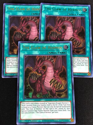 YUGIOH THE CLAW OF HERMOS DLCS-EN064 1ST ULTRA X3 (NM)