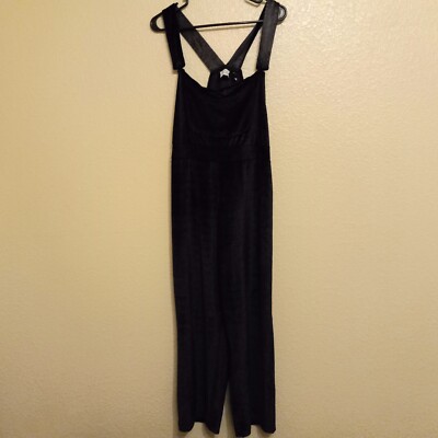 Reclaimed Vintage Black Velvet Overalls