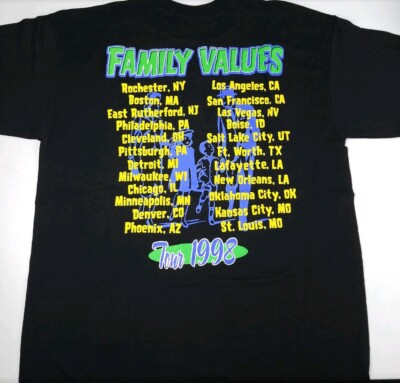 Family Values concert 1998 tour T-shirt Size XL skater punk goth