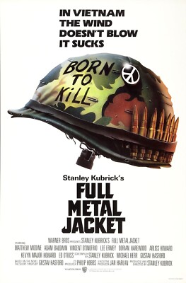 1987 Full Metal Jacket Movie Poster 11X17 Matthew Modine Gunny Lee Ermey  