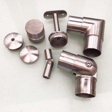 SERIE DI COMPONENTI IN ACCIAIO INOX X SCALE RINGHIERE PARAPETTI BALAUSTRE WOLFS