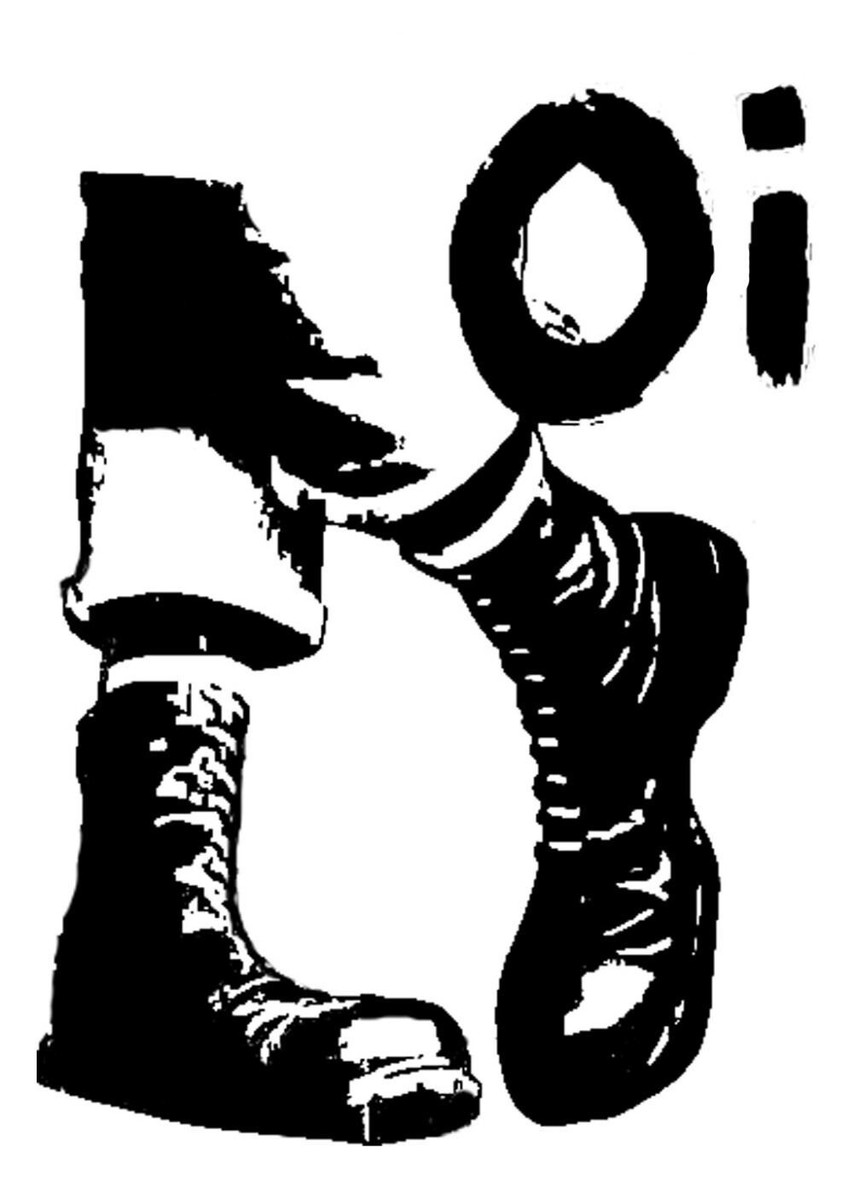 Oi Shaped Vinyl Sticker skinhead punk boots retro laptop