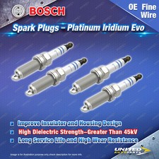 4 Bosch Platinum Iridium Evo Spark Plug for Volvo S60 S90 V40 V60 XC40 XC60 XC90