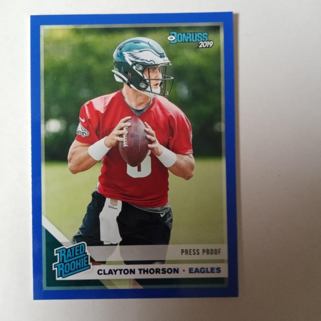 Clayton Thorson Panini Donruss #350 Press Proof-Blue