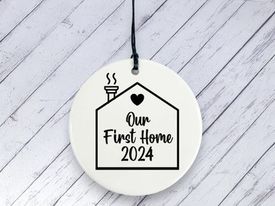 Unser erstes Zuhause Keramik Dekoration ideal personalisiert Umzug, neues Zuhause Geschenk