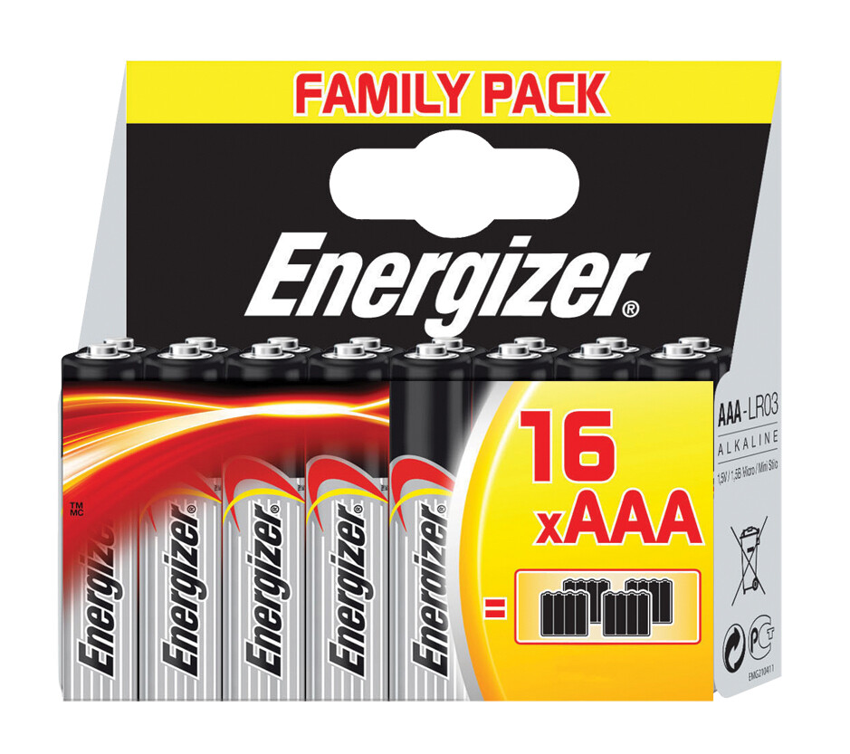 Energizer Batterie ministilo Family Pack 16 Pz AAA Alkaline batt