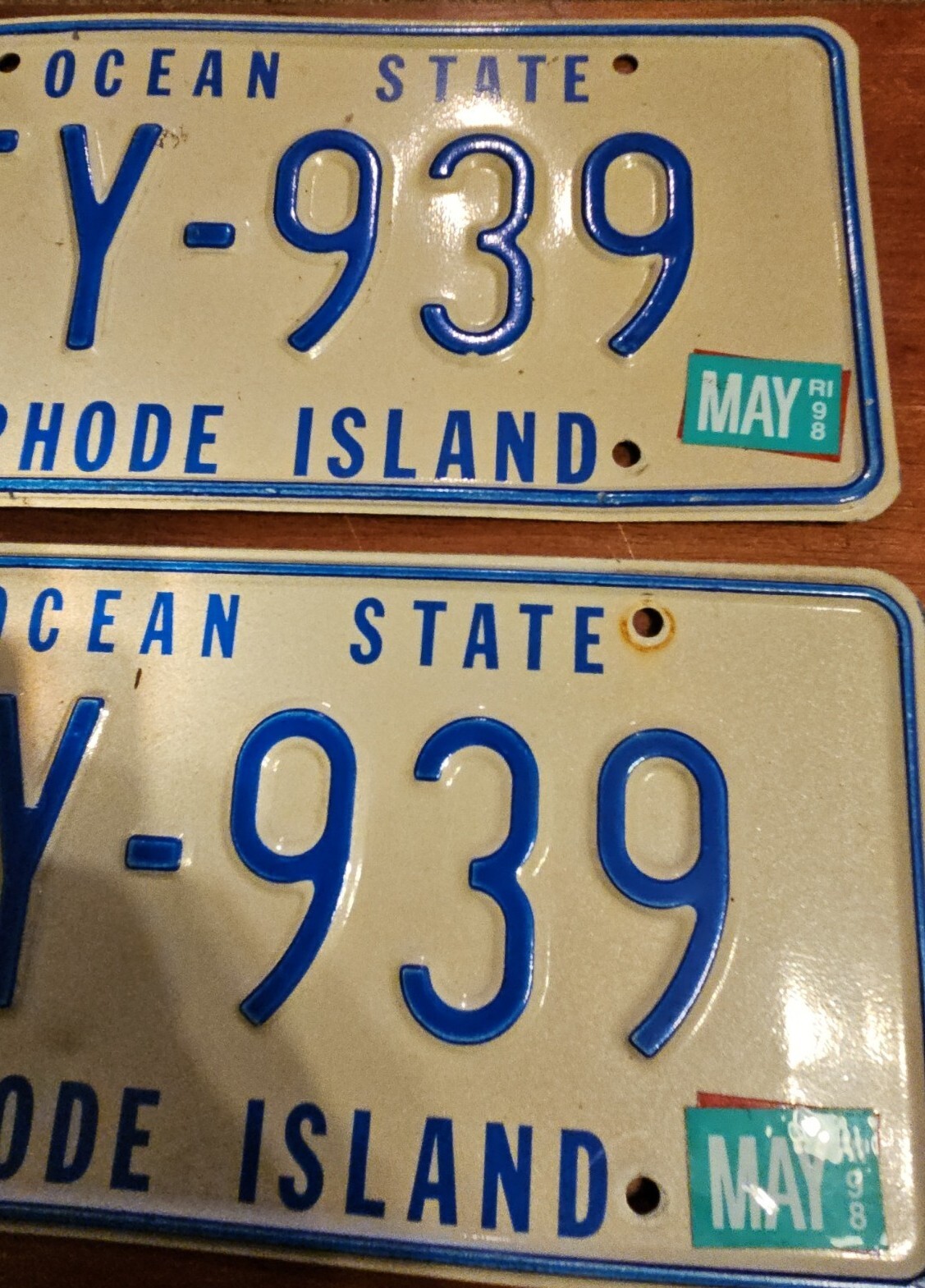 Matched Pair Ocean State Anchor RI License Plate EY-939 Rhode Island | eBay