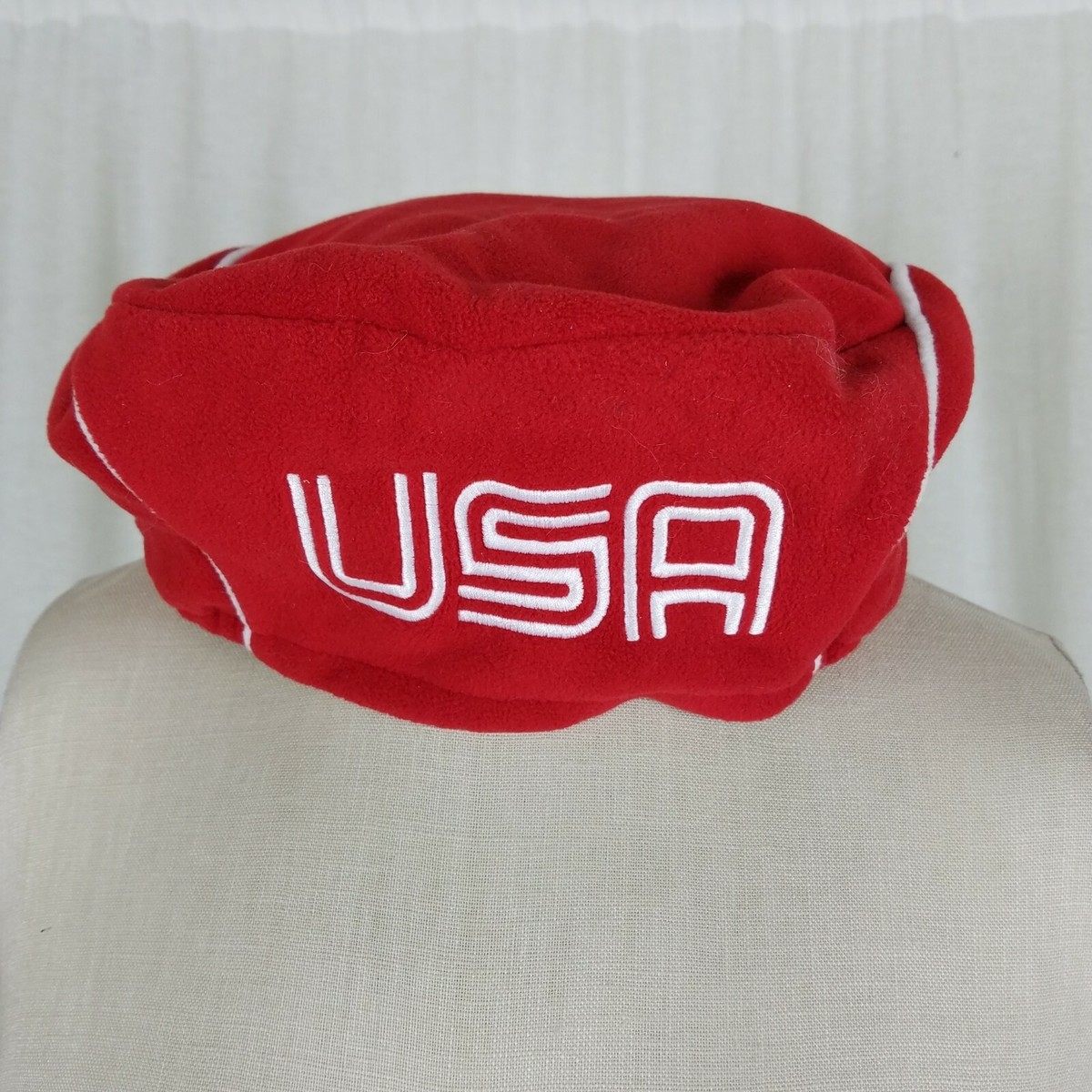 NEW 2006 Roots USA Torino Olympics Beret Hat Red Fleece Adjustable