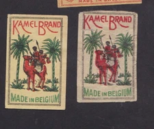 Antique Belgium BN80116 Camel Brand Match Tag 