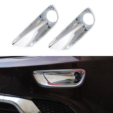 Chrome Abs Fog Light Frame Cover Trim Accessories For Jeep Grand Cherokee 2014