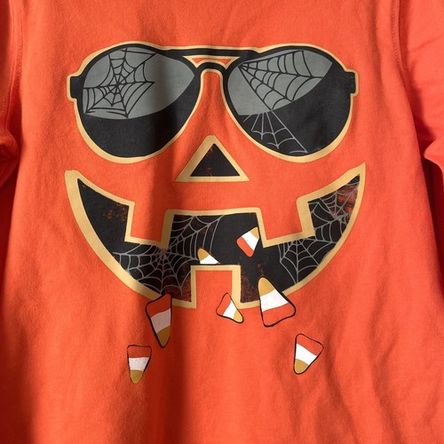 Carters Halloween Size 7 Orange Spiders Glasses Long Sleeve Shirt NEW - Picture 2 of 6