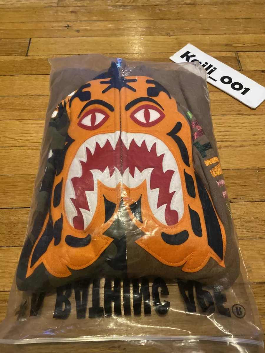 A Bathing Ape Bape Tiger Full Zip Hoodie Size XXL 2XL Beige SS19 B A Bathing Ape Bape Tiger Full Zip Hoodie Size XXL 2XL Beige SS19 B