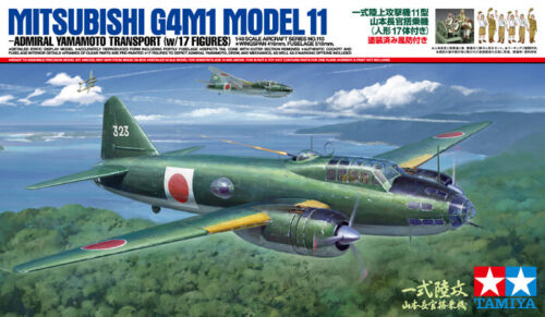 Tamiya 61110 1/48 Scale WWII IJA Mitsubishi G4M1 Model 11(Betty)w/17 Figures Kit - Picture 1 of 5