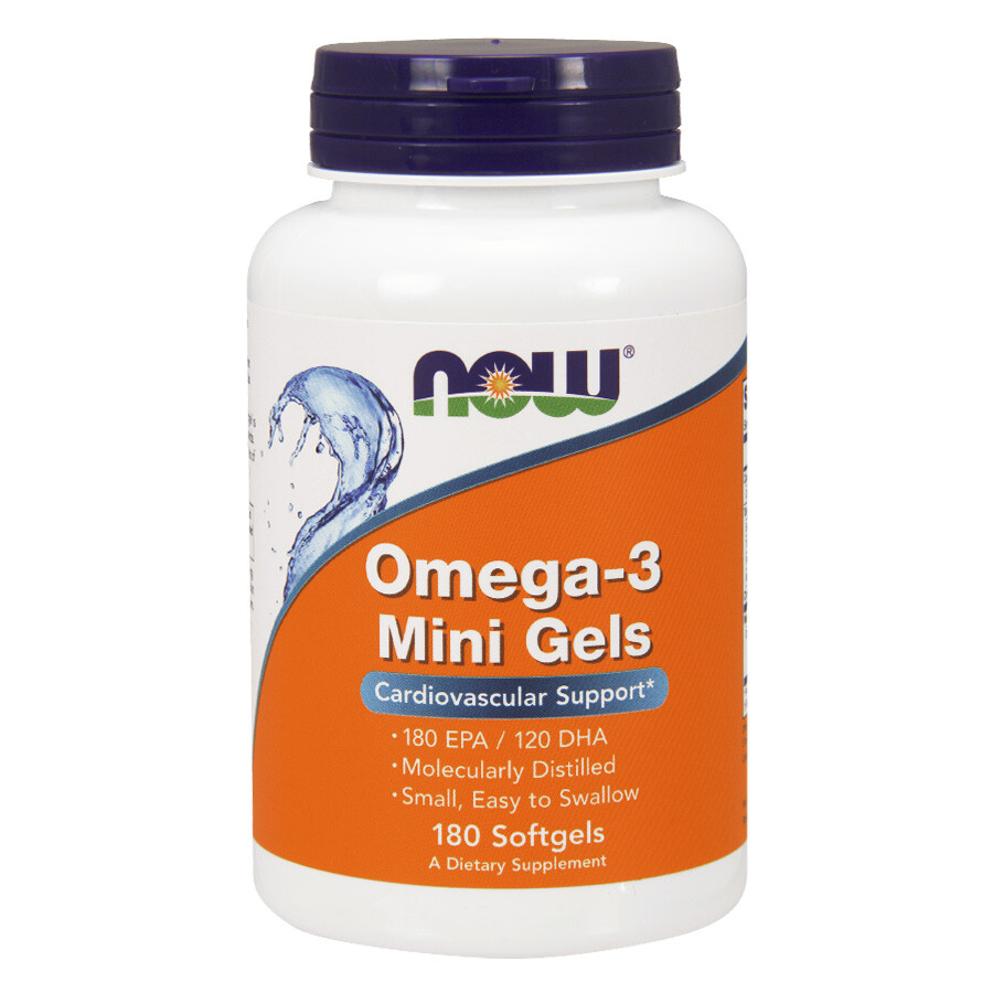 NOW FOODS Omega-3 Mini Gel 180 Softgels - VITAMINE