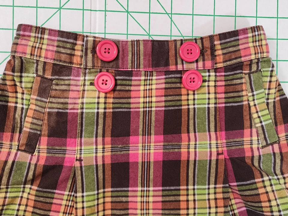 Crazy 8 клетку зеленый розовый юбка школы девочка невежественный опрятный Academe S 5-6 эластичный - Изображение 4 из 4
