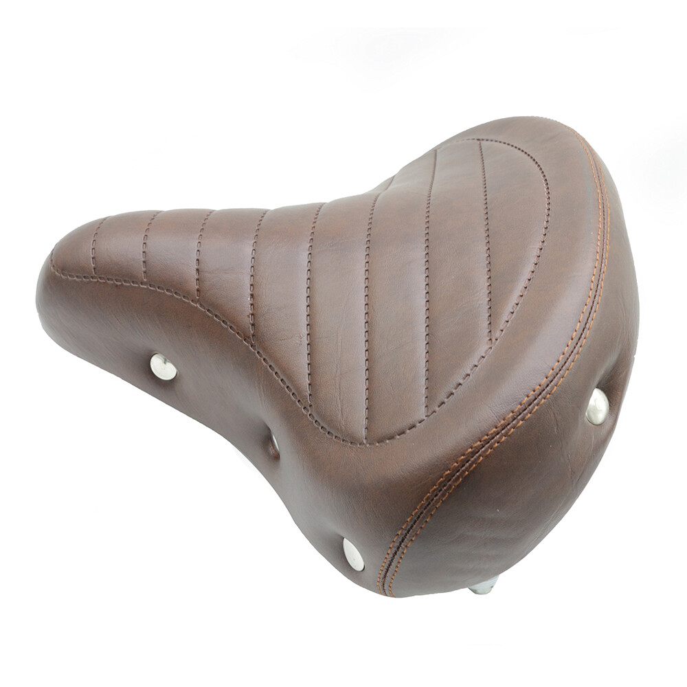 Oversized Retro VTG Thicken Brown Bike Saddle Cruiser Bicycle Comfort
