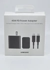 Samsung 45W PD Power Adapter + USB-Cable Type-C Port to Type-C - Black - NEW