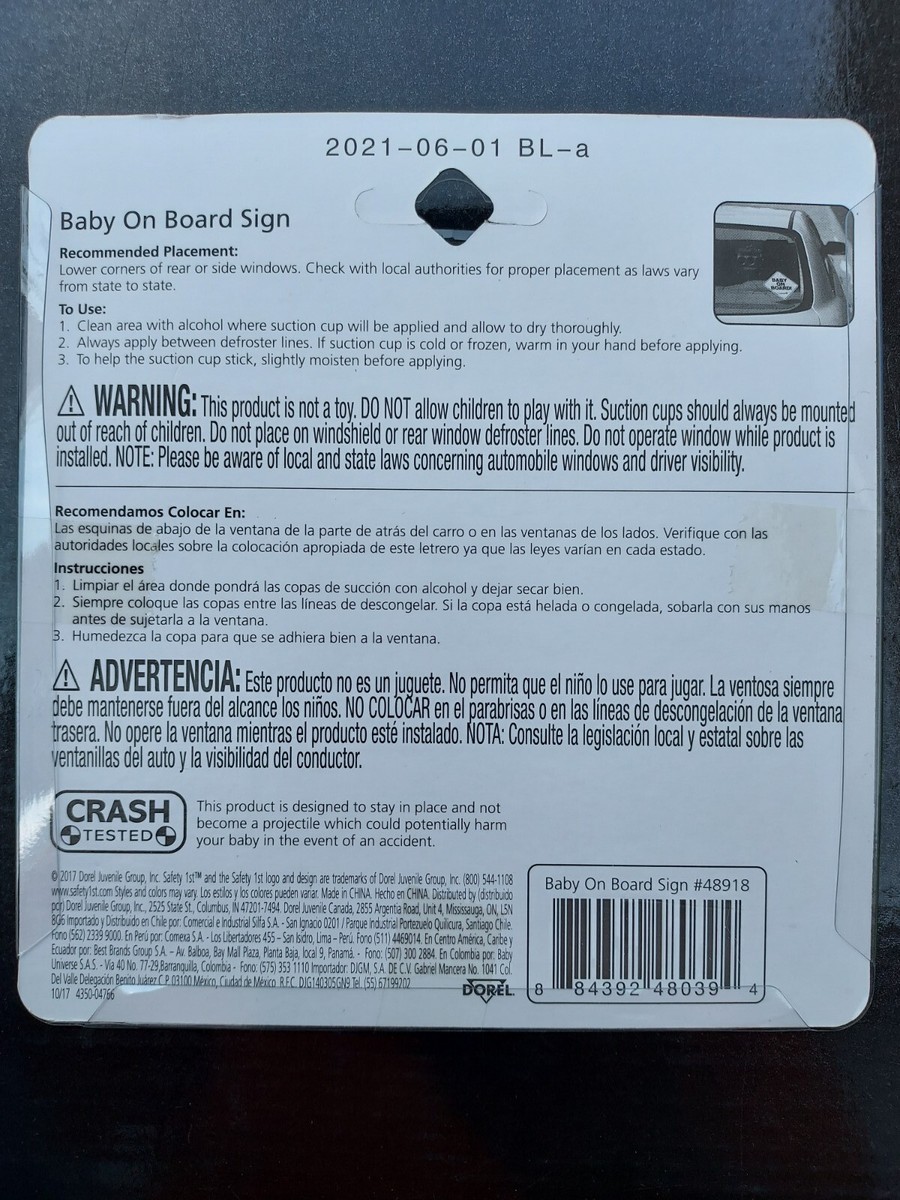 baby on board suction sign by safety 1st | eBay