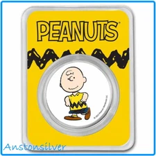 Peanuts Charlie Brown 1 oz Colorized Silver Round