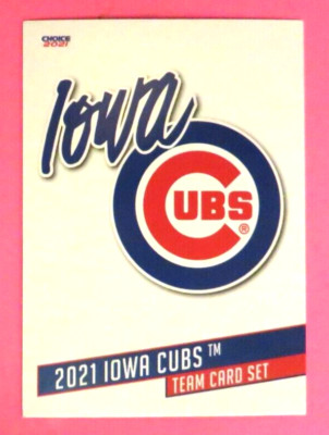 2021 Choice,  Iowa Cubs -  TEAM HEADER CARD & PHOTO