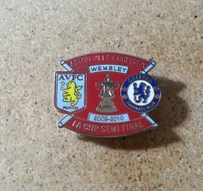 ASTON VILLA 2010 FA CUP SEMI FINAL ENAMEL FOOTBALL BADGES