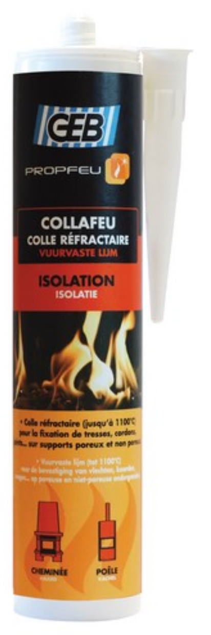 Colla Alta Temperatura 1100°C Collafeu 310ML geb Trecciato Pezzo Refrattario