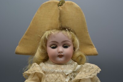 Rare Velvet Tricorn Hat / Antique French Tricorn Hat in Yellow Velvet