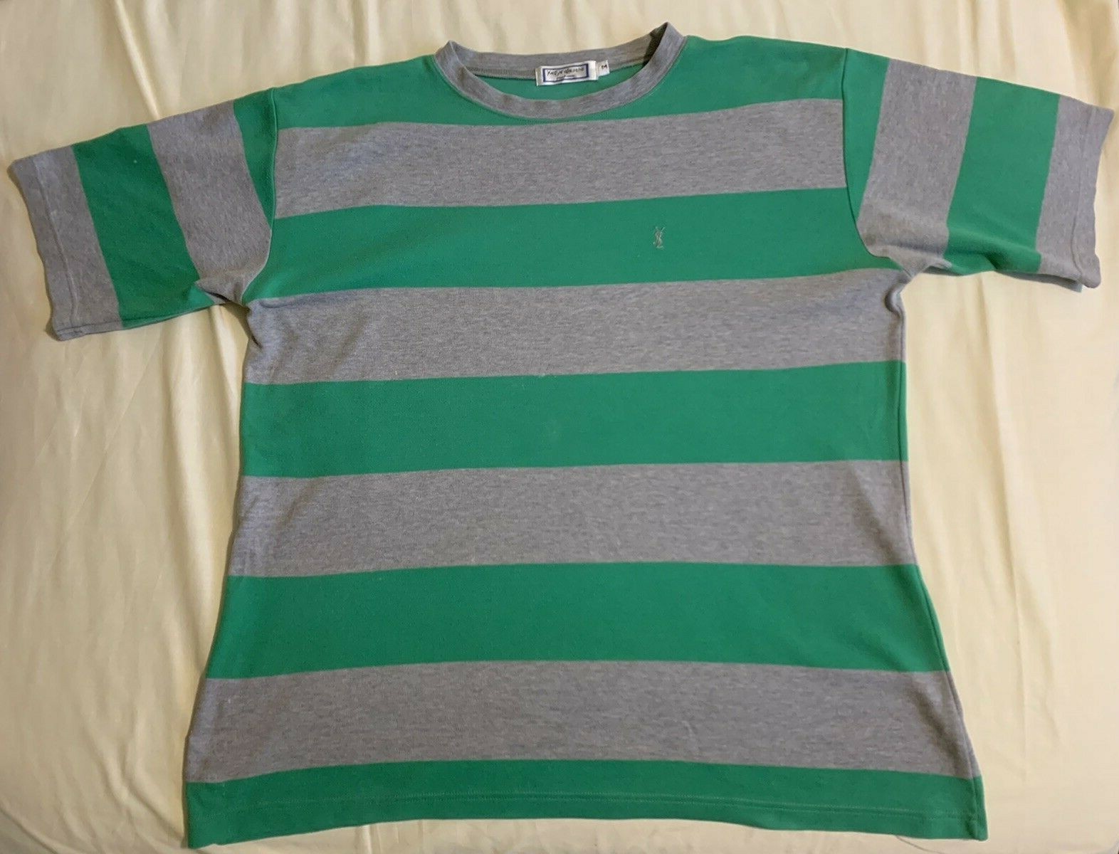 YVES SAINT LAURENT T SHIRT casual M designer anni 80 VINTAGE retrò RARA YSL RAVE