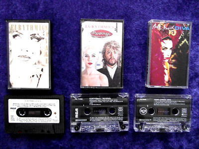 Eurythmics & Annie Lennox Music Cassettes Bundle x 3 Savage, Revenge, Diva