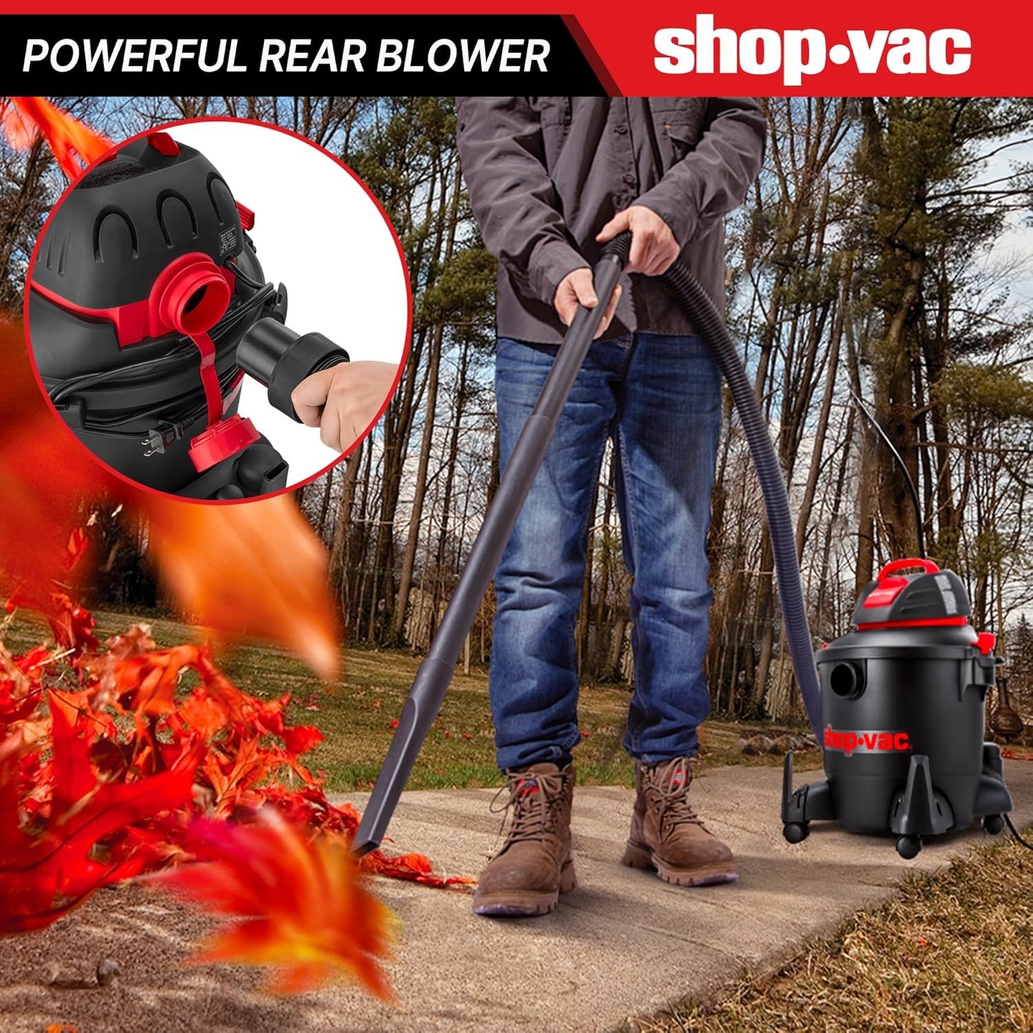 Wet Dry Vacuum Cleaner 8 Gallon 4 5 Peak HP Garage Workshop Home Use