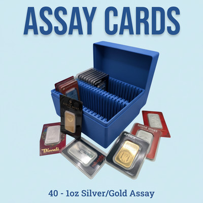 1oz Gold & Silver Bar Assay Card Box - 40 Slot - PAMP Valcambi Perth Mint