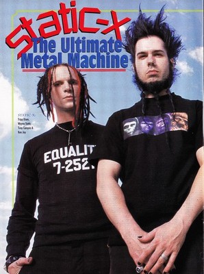 STATIC-X WAYNE & TRIPP EISEN-ORIG 2001 FULL PAGE MAGAZINE 8X11