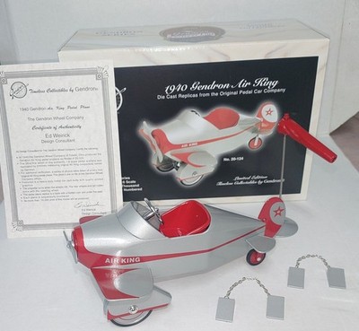 Gendron 1940 Air King Pedal Car Airplane 1:6 Scale Die Cast Bank New in Box