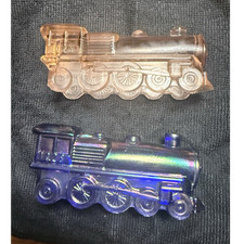 Glass Train Locomotive Boyd  Set of 2, Clear ...