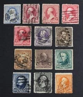 CKStamps: US Stamps Collection Scott#219/229 Used #229 1 Speckle Thin