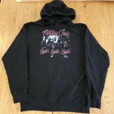 Motley Crue Girls Girls Girls Album Cover Men's Pullover Hoodie Metal Music Sz M