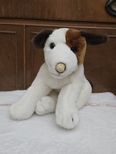 Toys R Us Animal Alley Jack Russel Terrier Puppy Dog 14 Plush 2000 White Tan