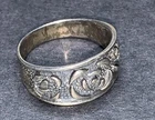 STERLING SILVER 925 Lot Ring R52 Sz10.5 Flower Vintage 1930 1940 Era Rose Flower