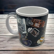 Starbucks Coffee Mug Cup Bean Brewed Espresso Gold Black