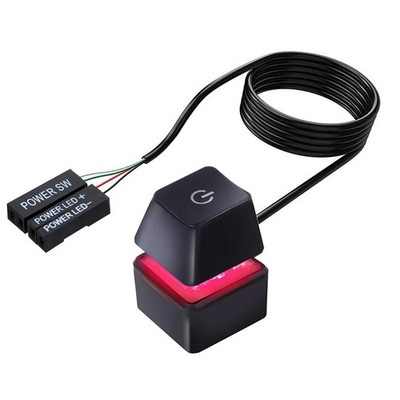 Schreibtisch EIN/AUS Netzschalter für Desktop Computer RGB Hintergrundbeleuchtung Mechanische Welle Schlüssel