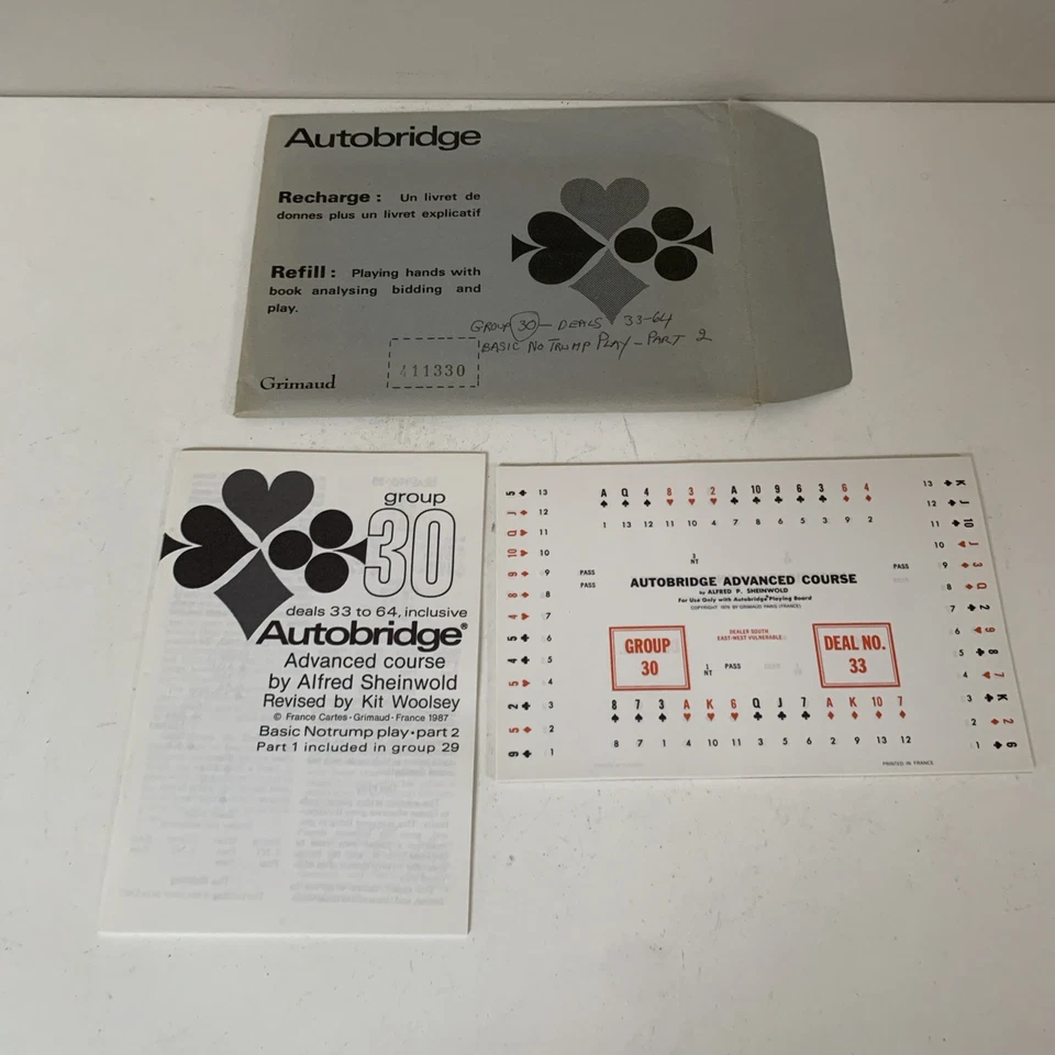 Autobridge Advanced Course Contract Bridge by Alfred Sheinwold Grimaud - Image 3 of 4