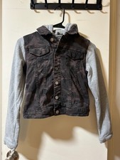 DL1961 -- Boys 'Manning' grey/ black camo jacket with grey hoodie insert