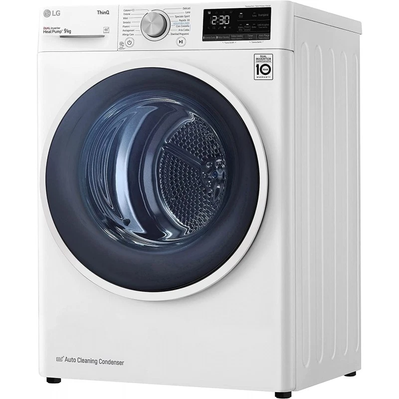 LG RH90V9AVHN ASCIUGATRICE INVERTER A POMPA DI CALORE 9 KG WIFI A+++  - Immagine 3 di 4