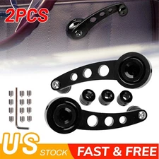 New Black CNC Billet Aluminum Window Crank Handle Winders Car Truck Glass Door