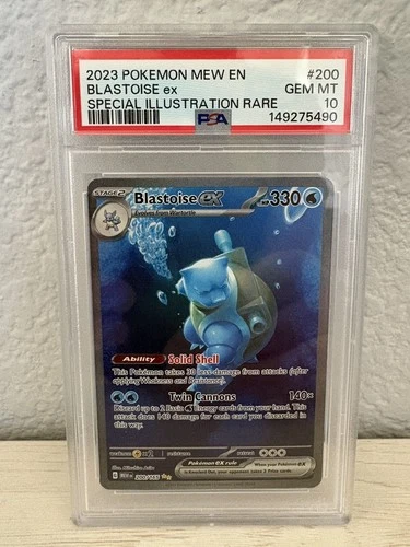 2023 Pokemon 151 MEW SPECIAL ILLUSTRATION RARE #200 Blastoise ex PSA 10 GEM MINT