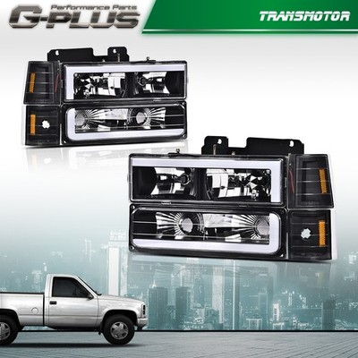 Fit For 1994-1998 C10 C/K Silverado LED DRL Headlight +Bumper