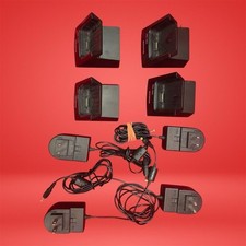 Olympus CR10 USB Docking Cradle Charger Lot x4 w/ AC Adapters Black