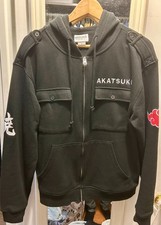 Naruto Shippiden Akatsuki Black Full Zip Hoodie Adult Small