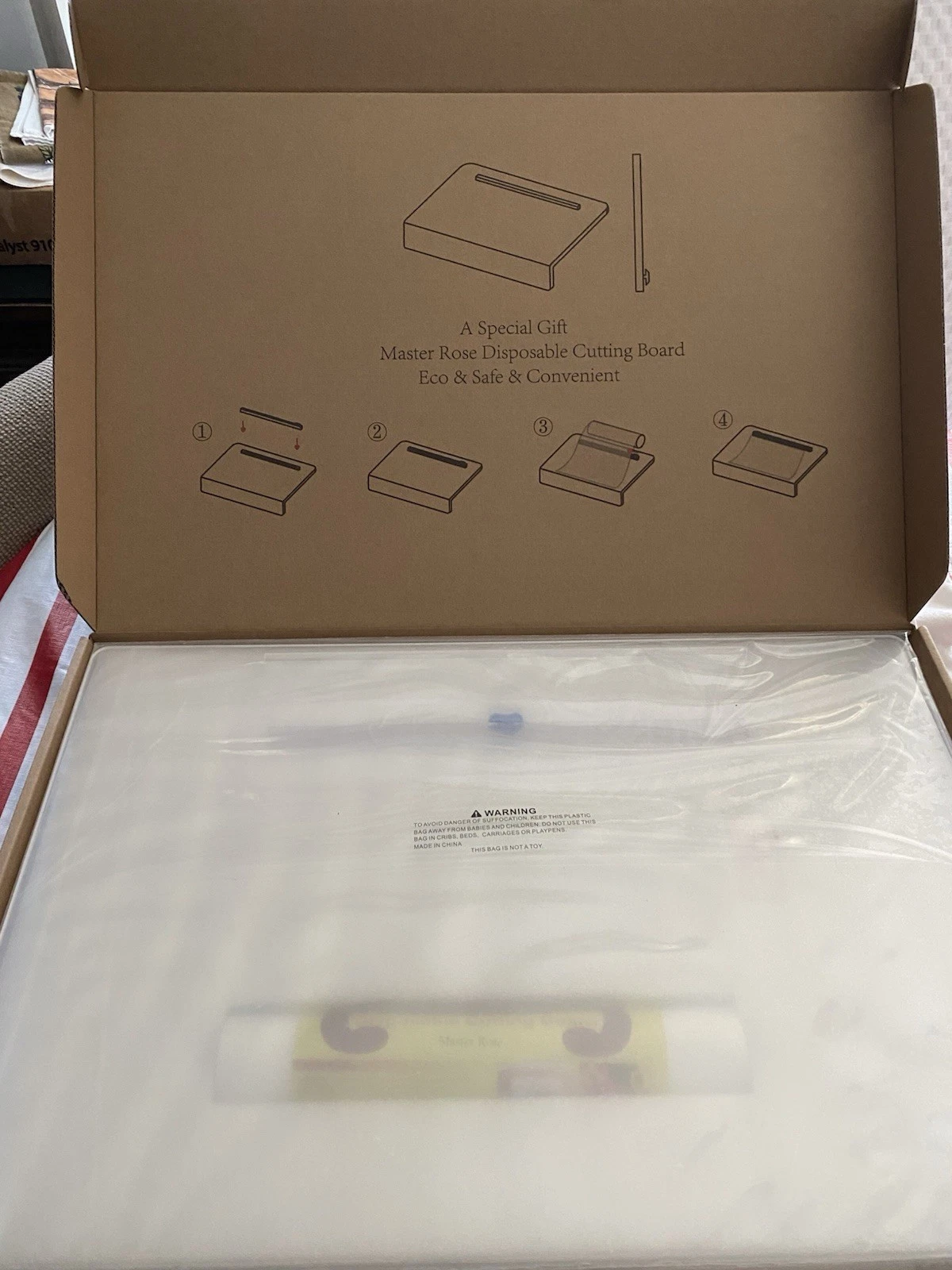 David’s Kitchen Acrylic Cutting Board w Counter Lip. Disposable Cutting Board
Opens in a new window