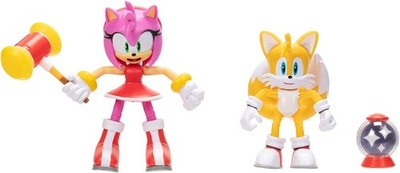 Sonic The Hedgehog 415944, Modern Tails & Modern Amy Actionfiguren, Bunt, 10cm